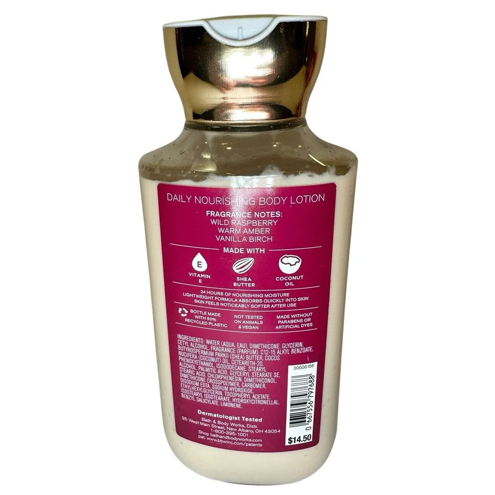 Bath & Body Works Autumn Drive Body Lotion 8 oz Fall Raspberry Amber NEW